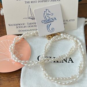 Oshena Designer Beachwear Estelle genuine pearl necklace SOLD out on line!